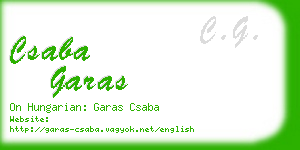 csaba garas business card